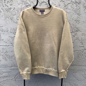 Vintage Non Fiction blank crewneck sweatshirt sand size small made in Canada